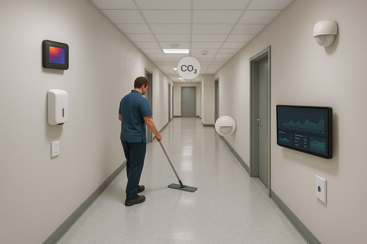 Array of building sensors and data streams