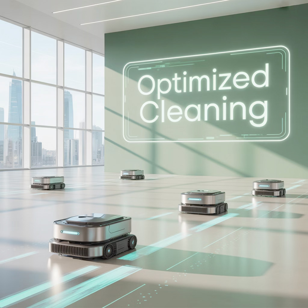 Autonomous scrubber operating in a corridor